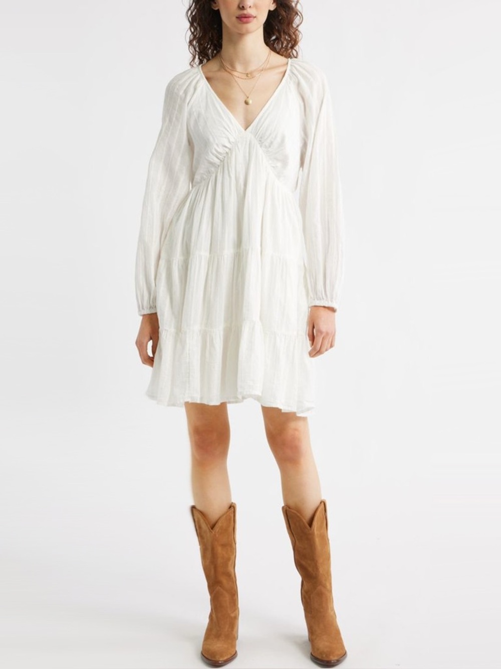 Treasure bond long sleeve mini dress